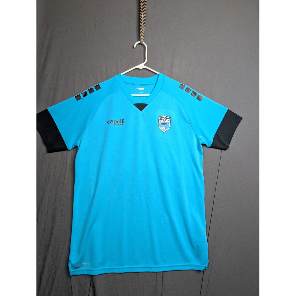 Capelli Sport Mens WPL Academy Soccer Jersey Blue Black‎ Short Sleeve Size Large